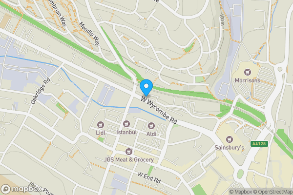 Map location for Blocks A & B, 42-46 West Wycombe Road, High Wycombe, HP11 2LW