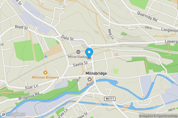 Map location for Apartment 27 Savile Court, Savile Street, Huddersfield, West Yorkshire, HD3 4JT