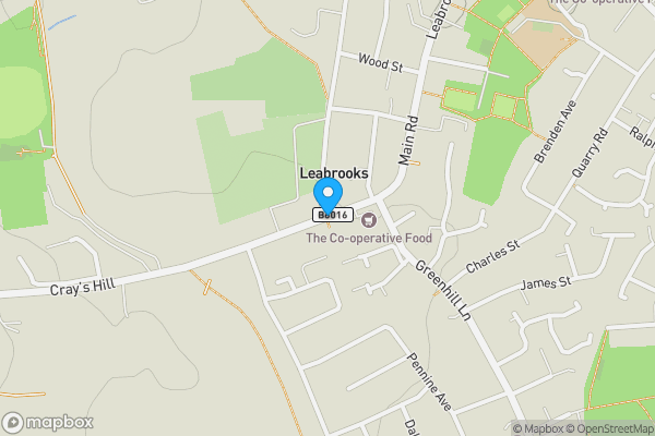 Map location for Swanwick Road, Alfreton, Derbyshire, DE55 1LJ