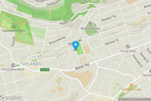 Map location for St. James Gardens, Swansea, SA1 6DY