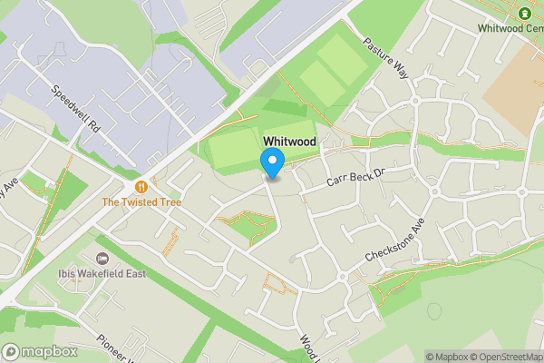 Map location for 23, Wood Green, CASTLEFORD, West Yorkshire, WF10 5PH