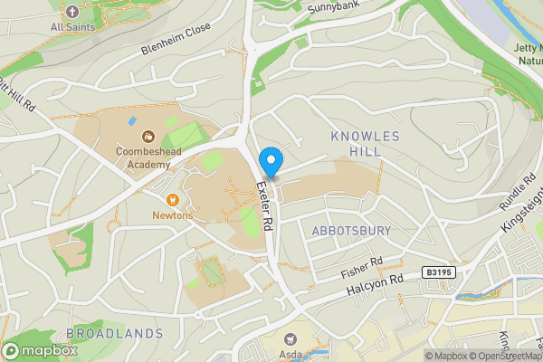 Map location for Old Exeter Road, Newton Abbot, TQ12 2NH