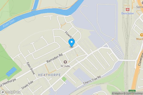 Map location for 6 Ramsden Road, Doncaster, South Yorkshire DN4 0BN