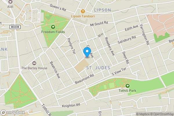 Map location for 52 - 54 Salisbury Road, Plymouth, Devon PL4 8SY