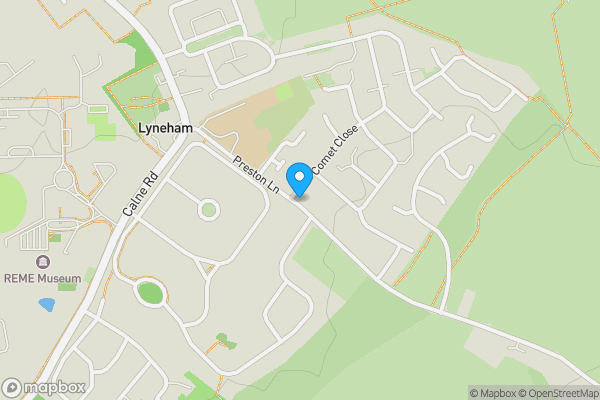 Map location for 21 Preston Lane, Lyneham, Chippenham, Wiltshire, SN15 4AR