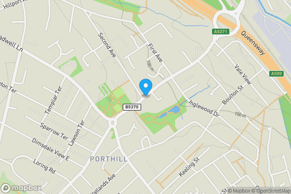 Map location for Porthill Bank, Newcastle-under-Lyme ST5 0LR