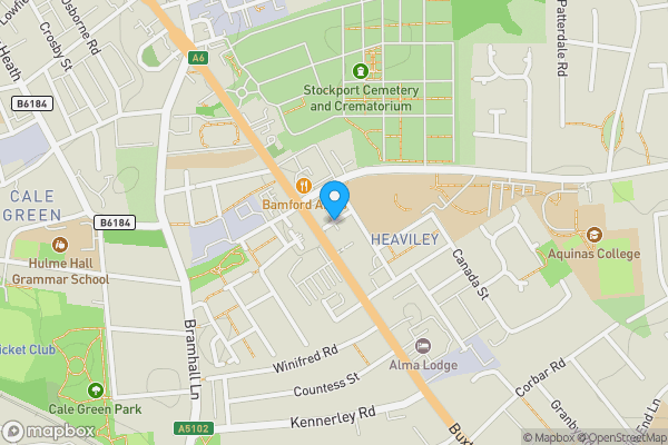 Map location for Colonial Road, Stockport, Cheshire, SK2 6PJ