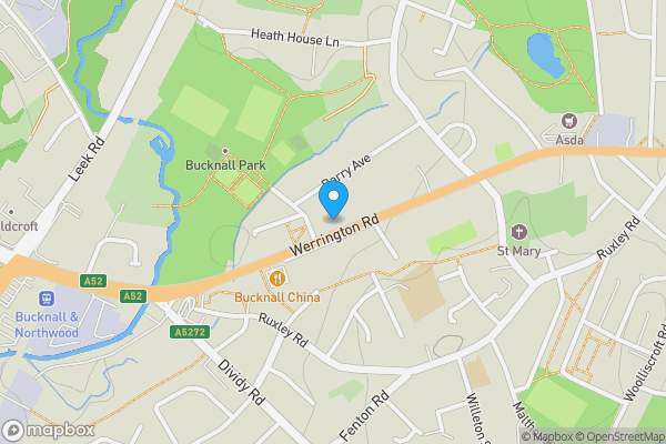 Map location for 99 Werrington Road, Stoke-on-Trent, Staffordshire, ST2 9AQ