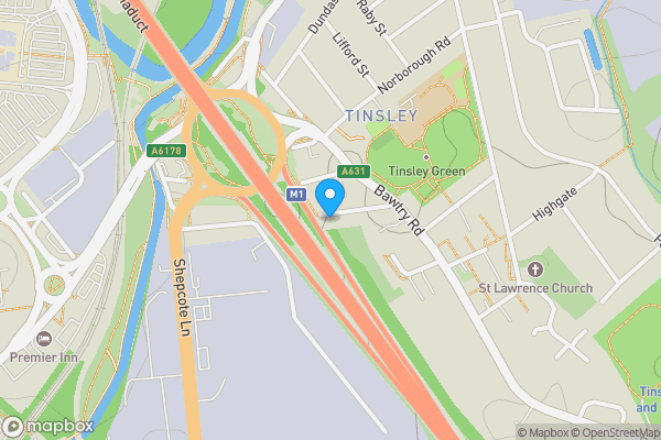 Map location for Land Adjoining 53 Newburn Drive, Sheffield, South Yorkshire S9 1UR