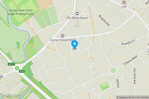 Map location for Massetts Road, Horley, Surrey, RH6 7BP