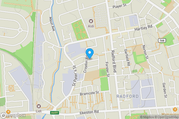 Map location for 30 Brixton Road, Nottingham NG7 3FG