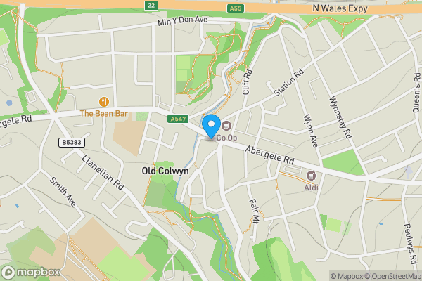 Map location for 332 Abergele Road Old Colwyn, Colwyn Bay, Clwyd, LL29 9LP
