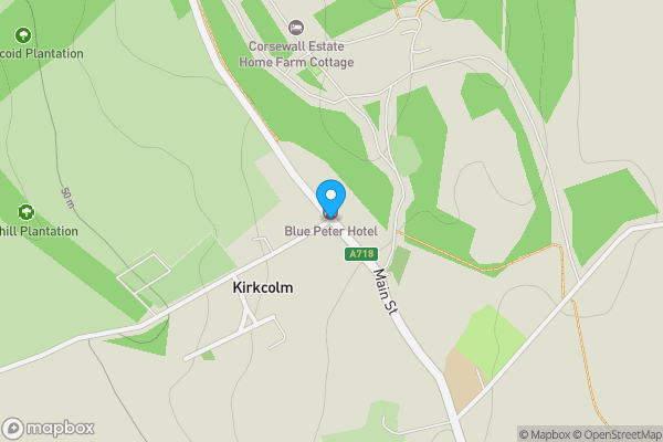 Map location for 72, Main Street, Kirkcolm, Stranraer, Wigtownshire, DG9 0NN