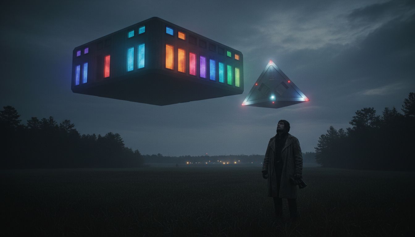 Triangular Craft Reportedly Communicates With Massive UFO Over Illinois (Near Scott AFB, 2000)