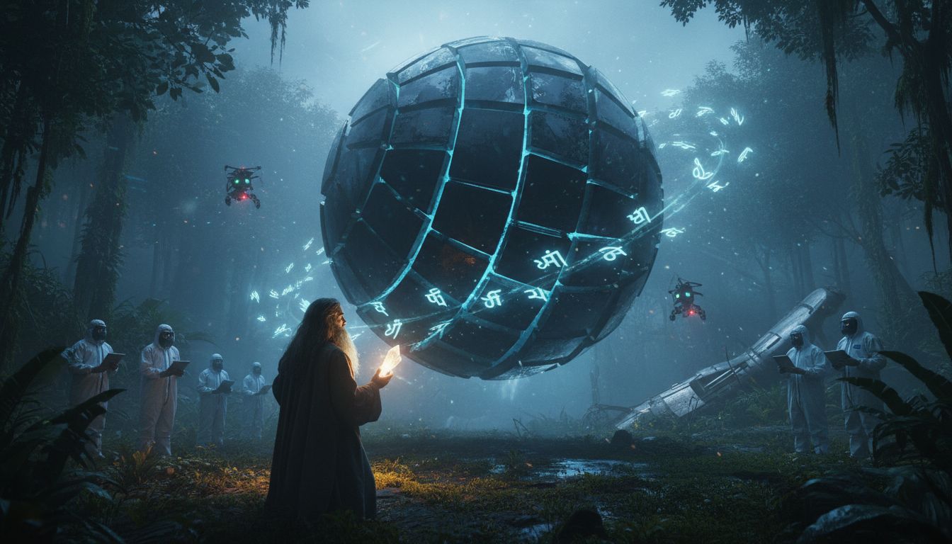 Buga Metallic sphere, claimed to be of alien origin is responding to Sanskrit chants as per viral video
