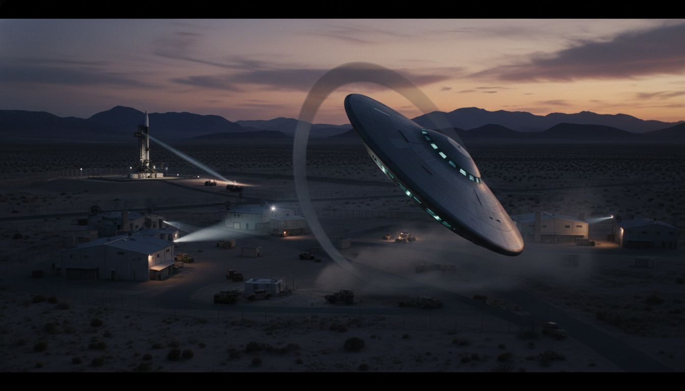 Bombshell vid shows mystery ‘UFO-like’ aircraft being tested at US weapons base - The US Sun