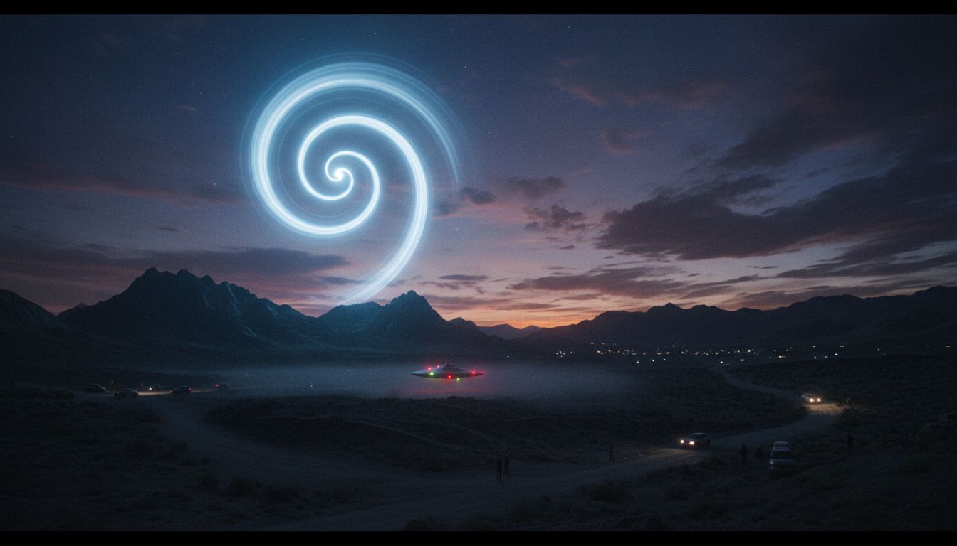 ‘Mysterious’ glowing spiral appears in sky – near where possible UFO was spotted in 2024 - Daily Star