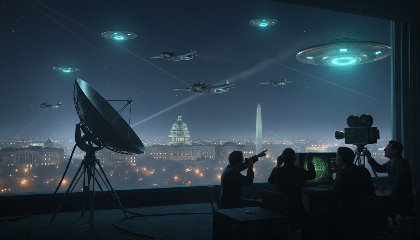 In 1952, DC’s skies were littered with US fighter jets chasing UFOs. More than 70 years later, the mystery persists