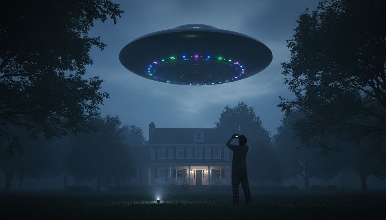 Virginia witness describes silent disc UFO hovering over house