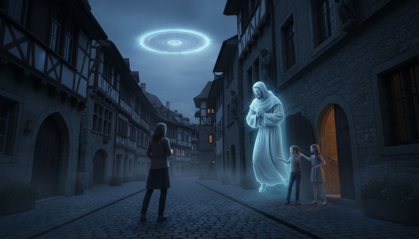 The Ghostly Monk of Spittelsprung (Münsterberg) in Basel