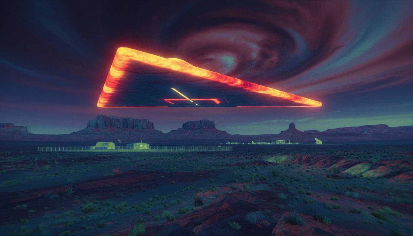 Mysterious ‘Dorito-Shaped’ Aircraft Spotted at Night Near Area 51 The Aviationist