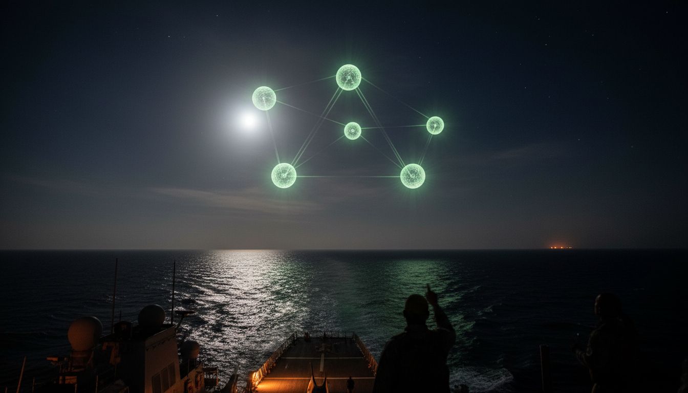 US military footage captures multiple 'orb' UFOs flying in formation over Persian Gulf - dailymail.co.uk