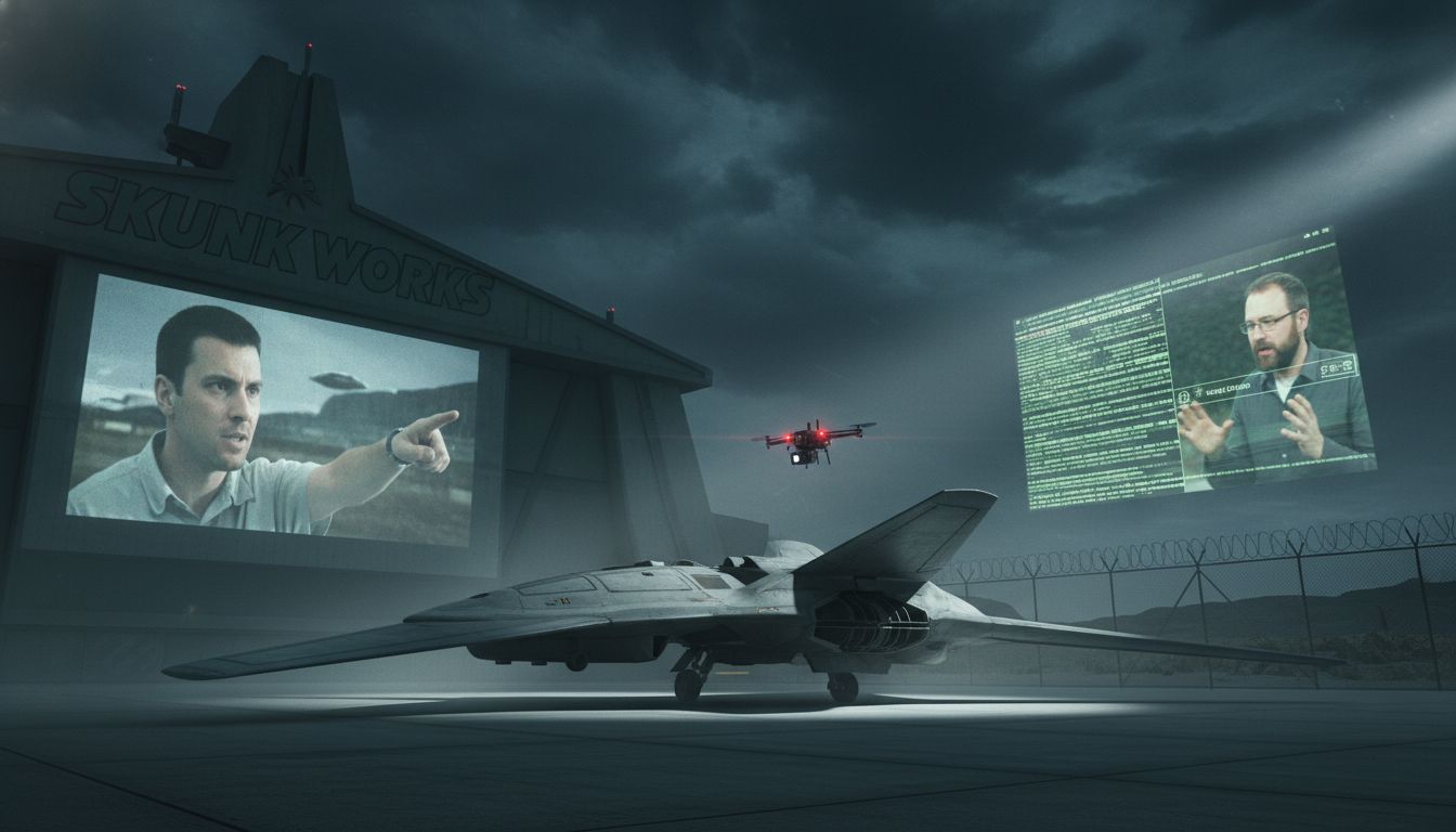Bombshell Footage Shows Mystery ‘UFO-Like’ Aircraft Being Tested in Secret Experiments at US Weapons Base ‘Skunk Works’ The Sun