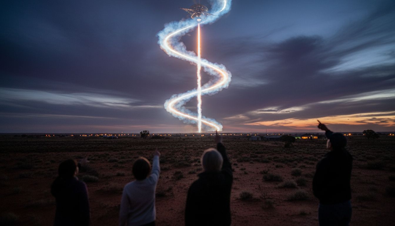 Mystery light in South Australian sky most likely from rocket launch