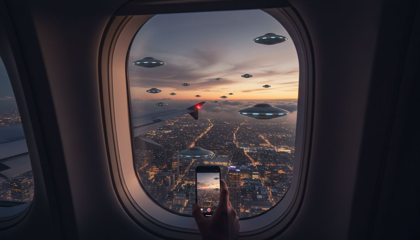 Passenger Captures Dozens of UFOs Over New York #Sightings #Drones #UFO #UAP