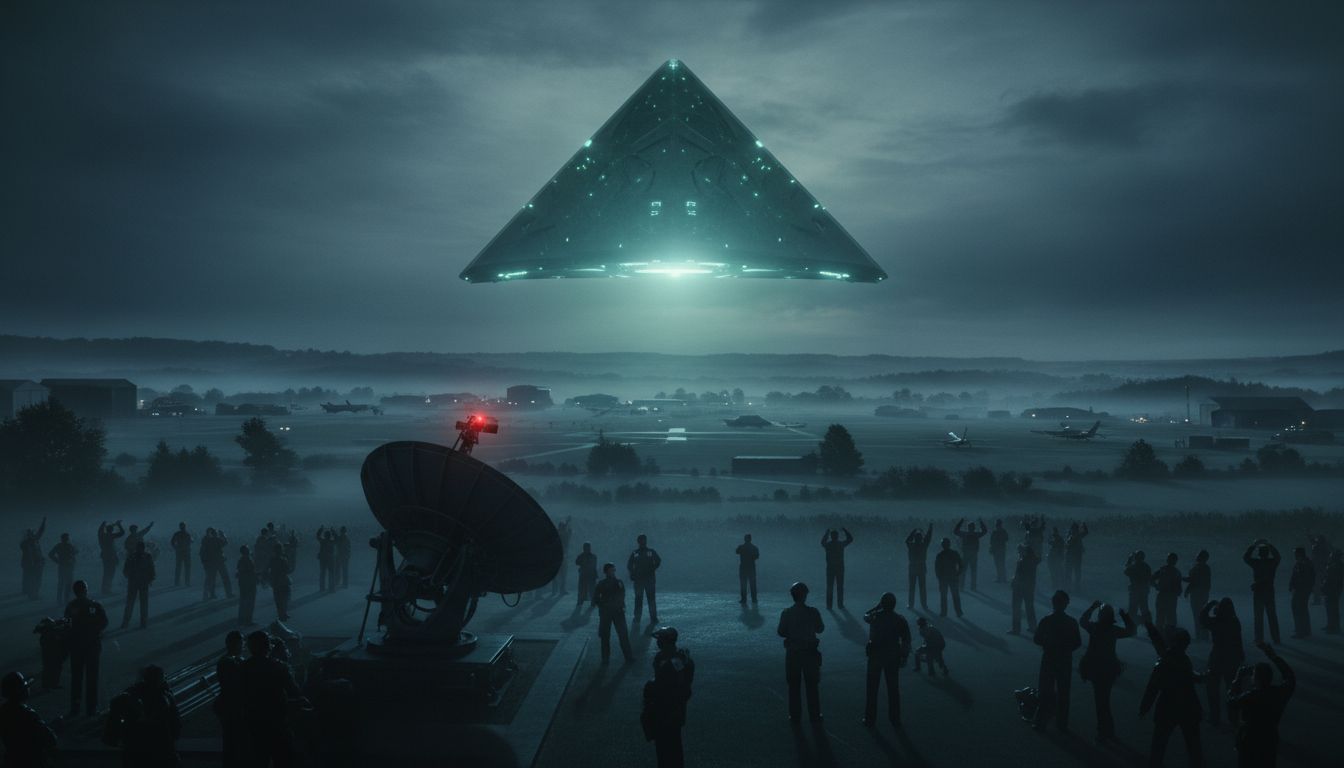 Declassified UFO files reveal giant glowing craft over military base that's been hidden for 35 years