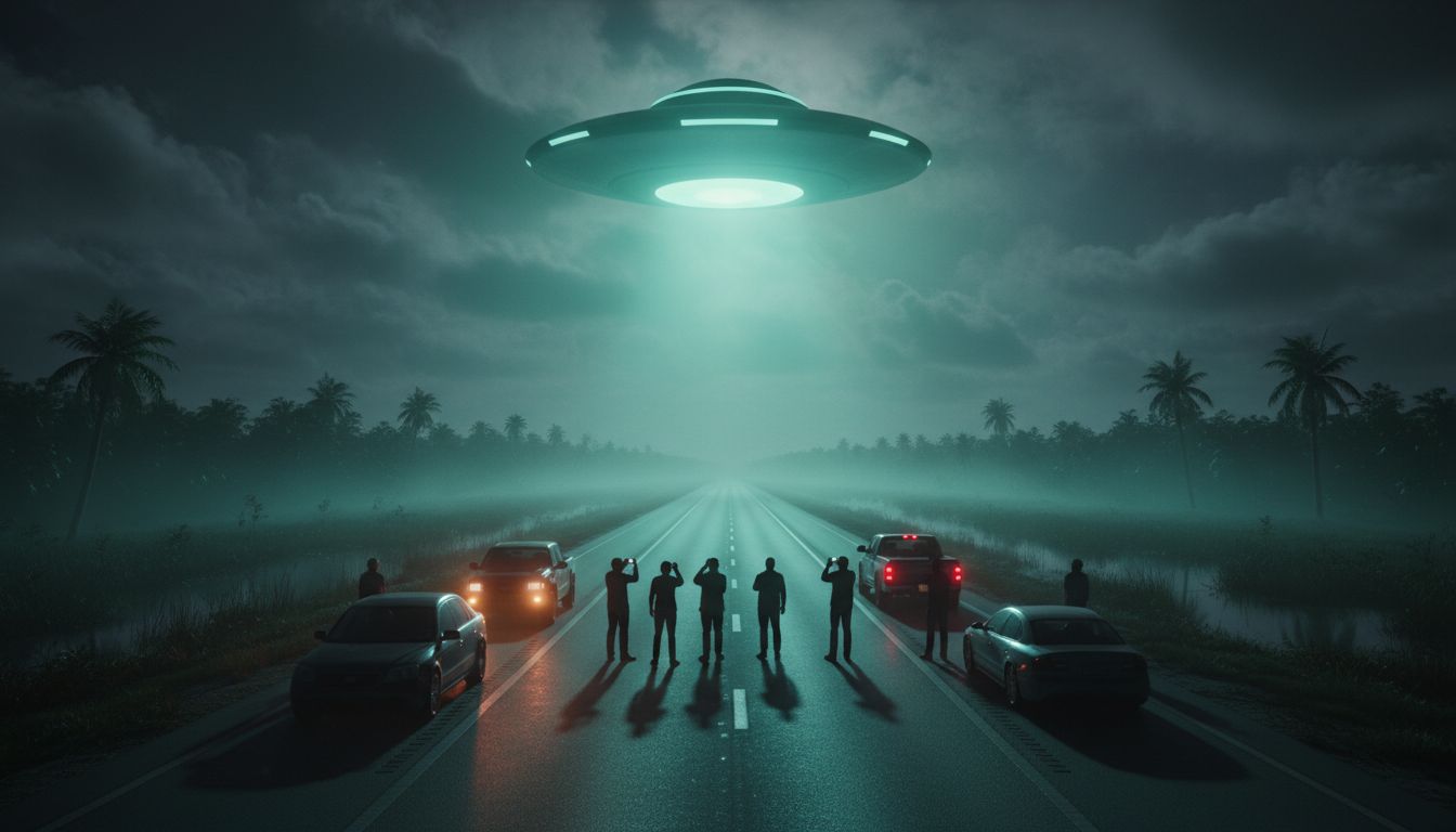 Shocked drivers spot ‘glowing alien UFO’ hovering above Florida highway - The US Sun