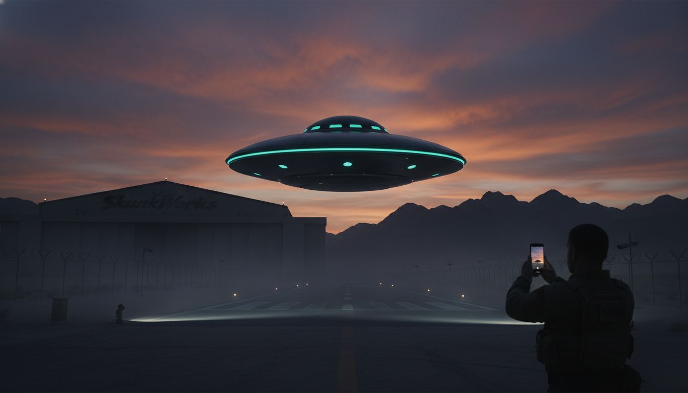 YouTuber Anders Otteson leaks bombshell footage of mystery UFO-like aircraft tested at US Skunk Works weapons base - The Times of India