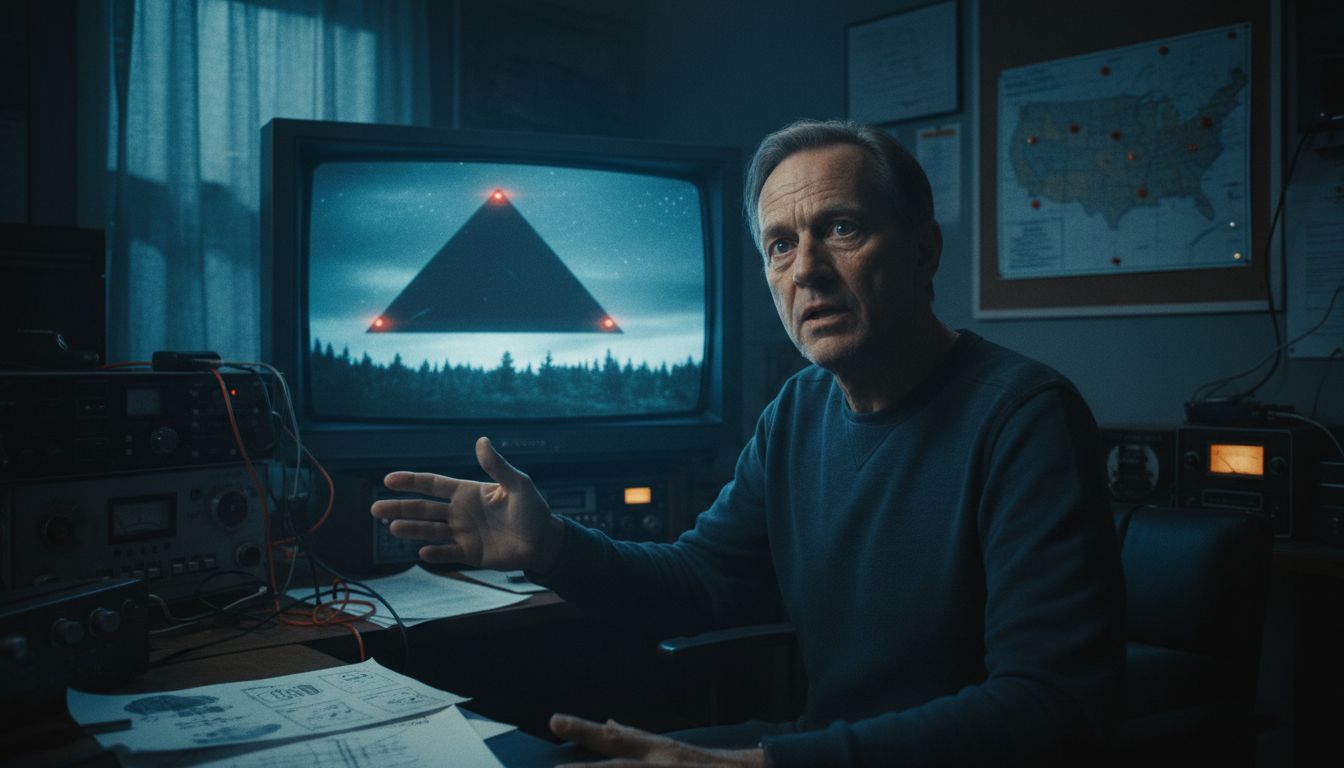 Witness Colin Saunders recounts his encounter with a large triangular UFO