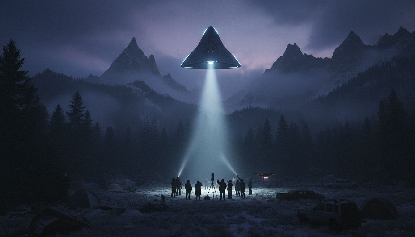 Unidentified craft spotted over remote wilderness