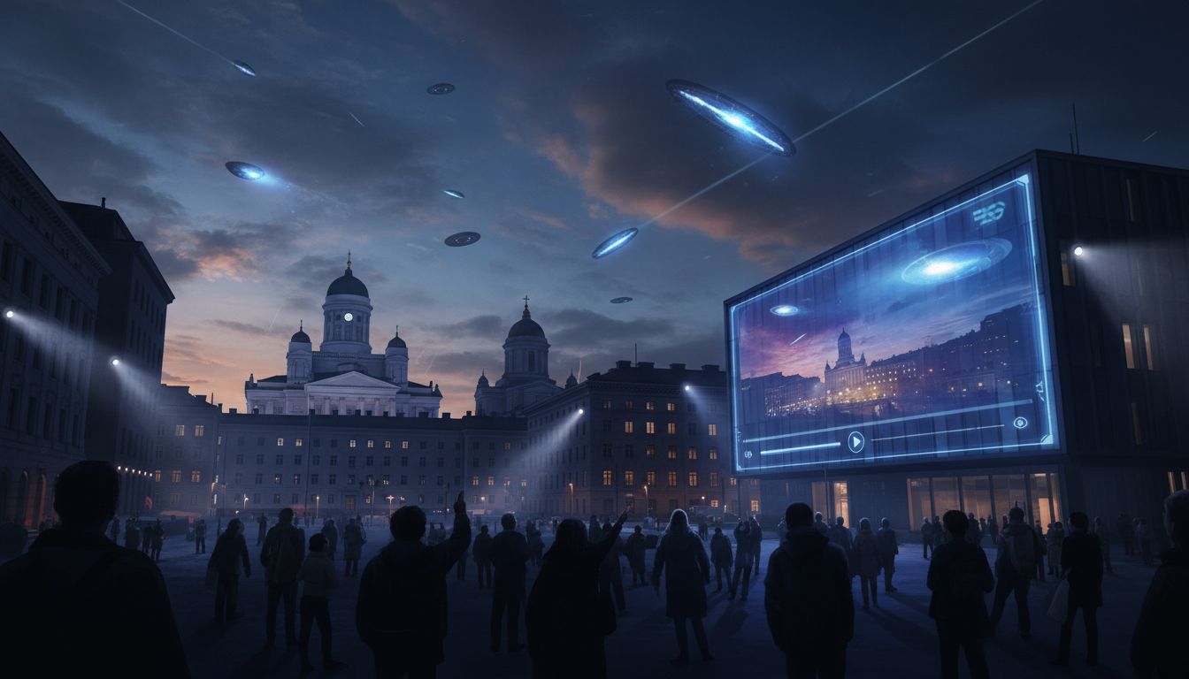 UFOs Fly All Over the Skies Above Helsinki, Finland