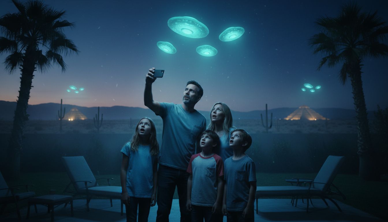 California family films cluster of glowing UFOs, while similar mysterious sightings reported in Missouri and Mexico