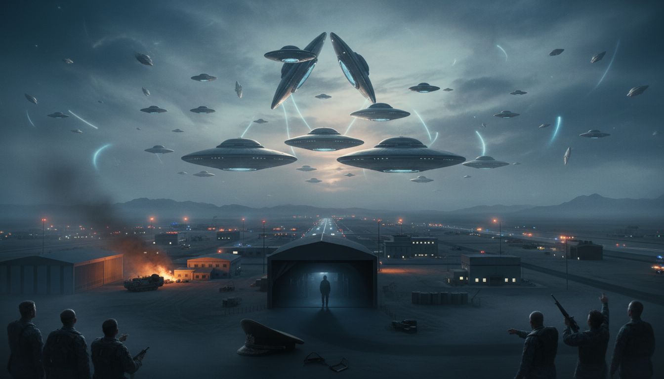 UFO cluster spotted over base tied to missing Air Force general