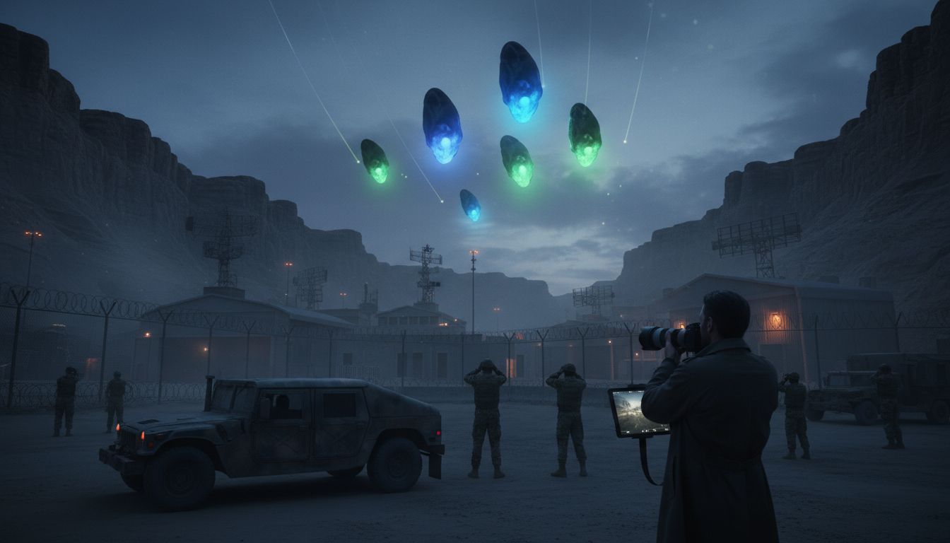 米軍“UFO基地”近くに謎の光5つが目撃される…無音で降下し「エイリアンか」と騒然