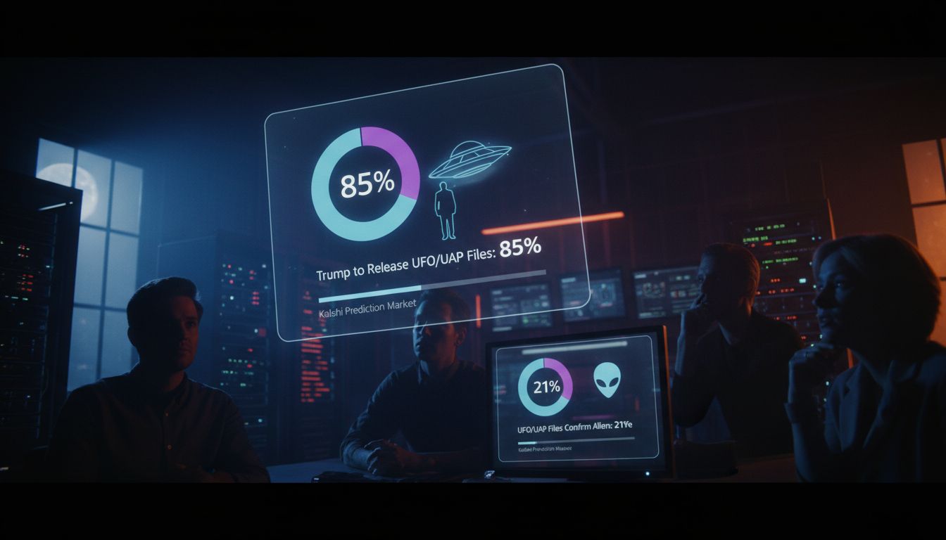 Odds of Trump releasing new UFO files hit 85%, but chances of alien confirmation stall at 21% - Kalshi