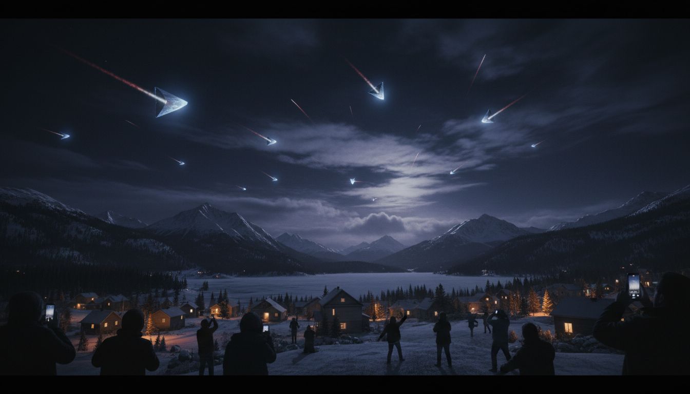 Wild cone-shaped UFOs light up Canada skies, sparking panic as experts reveal the source - New York Post
