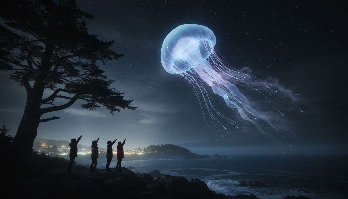 B.C. Residents Baffled as Strange Shape Floats Through Night Sky CBC News