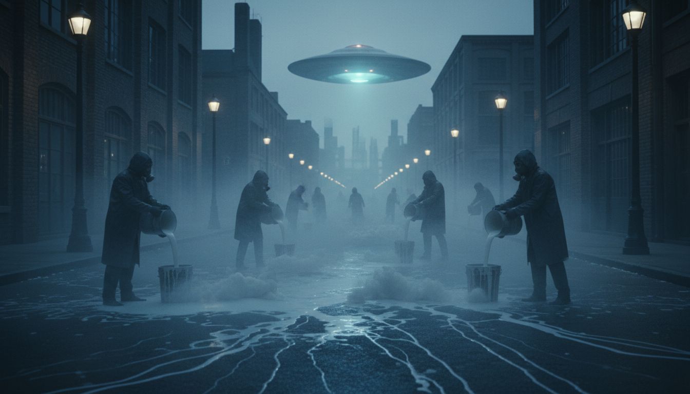 A milky protest and a UFO in London: Monday’s photos of the day - The Guardian