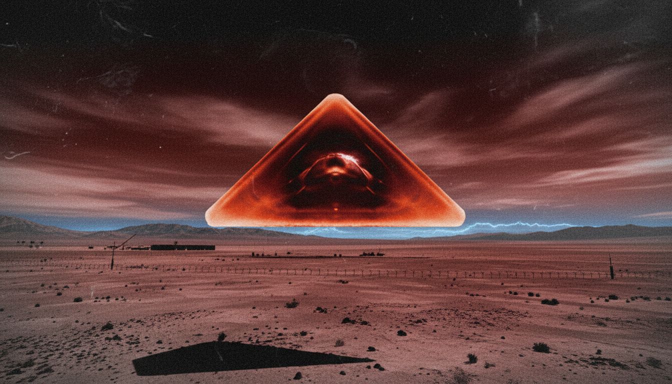Mysterious triangular aircraft spotted over Area 51 sparks secret tech theories