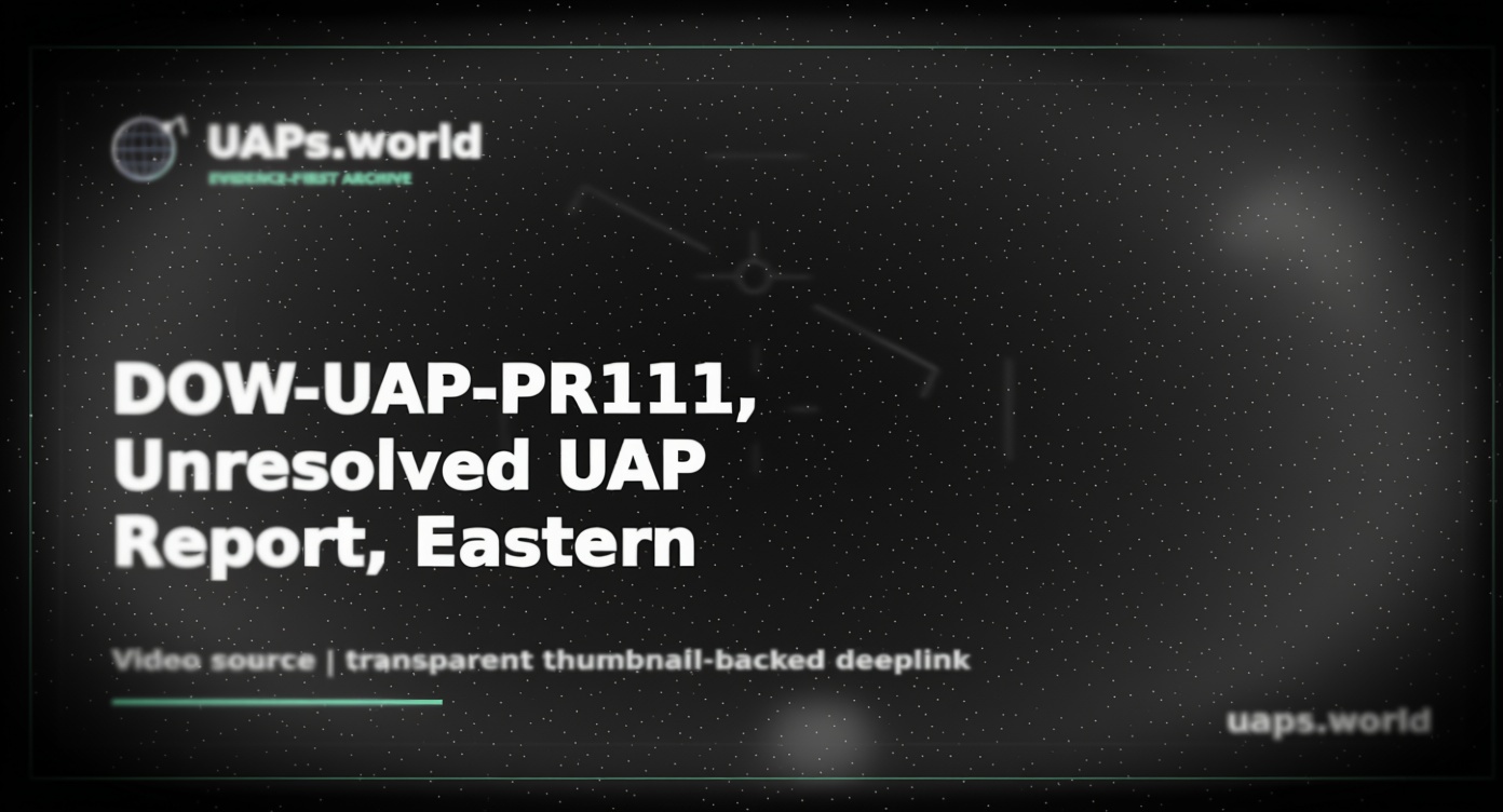 Unresolved UAP report in the eastern United States, 2020