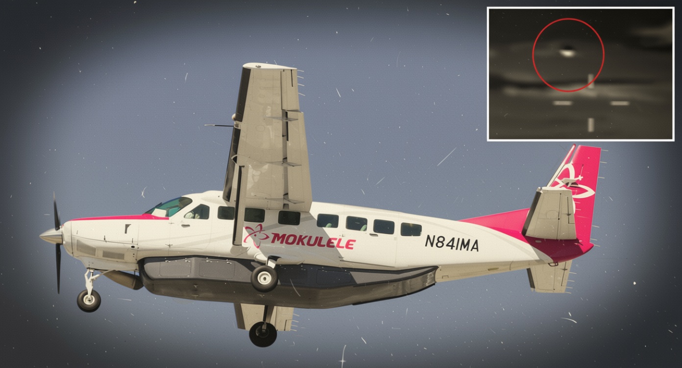 Pilots in Hawaii swerve after mysterious white object appears from clouds