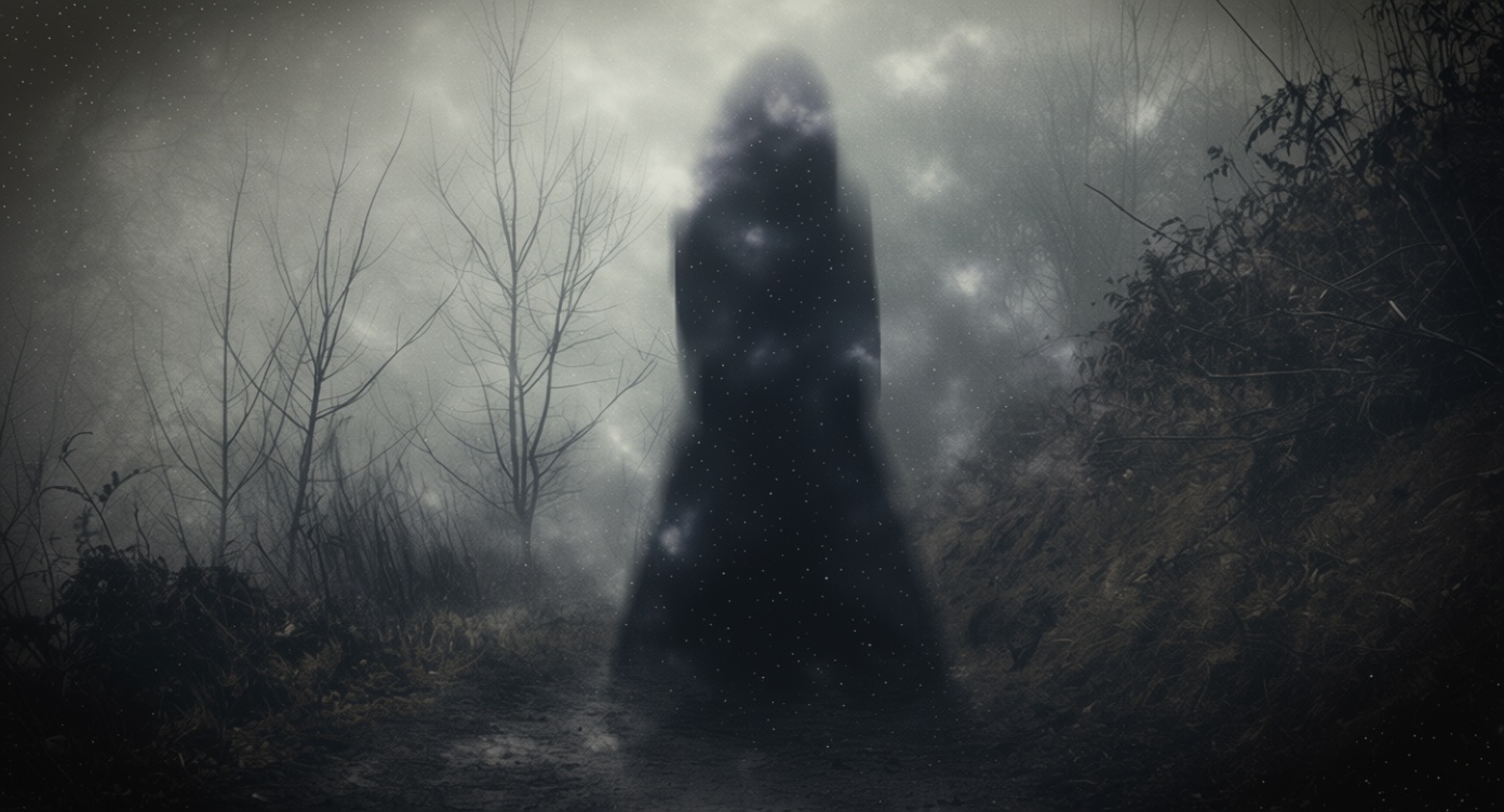 Police in Colombia record footage of a shadowy roadside figure