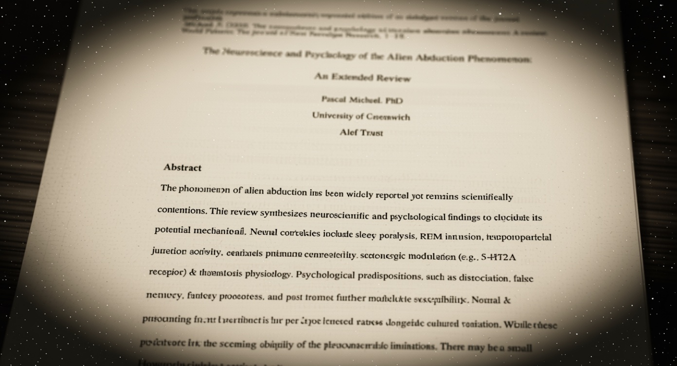 The Neuroscience and Psychology of the Alien Abduction Phenomenon: A Review
