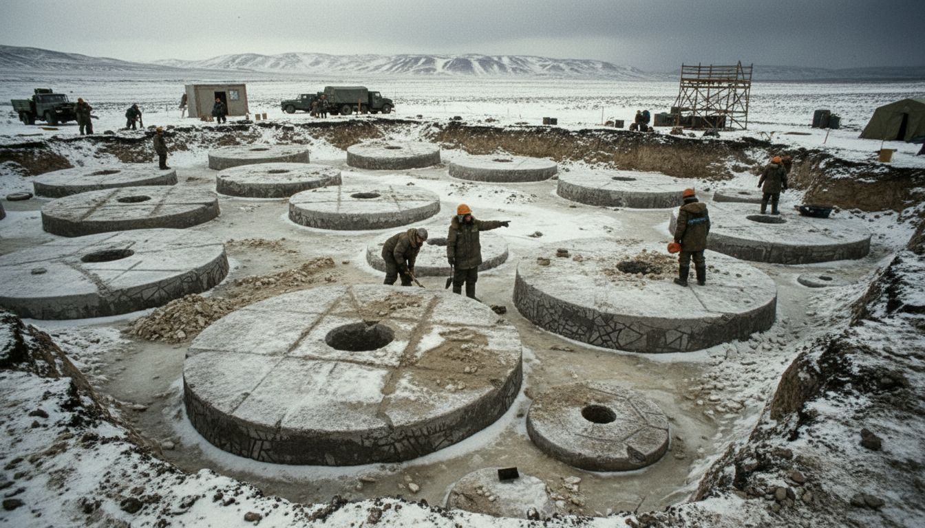 More than a dozen giant stone discs were discovered in Russia