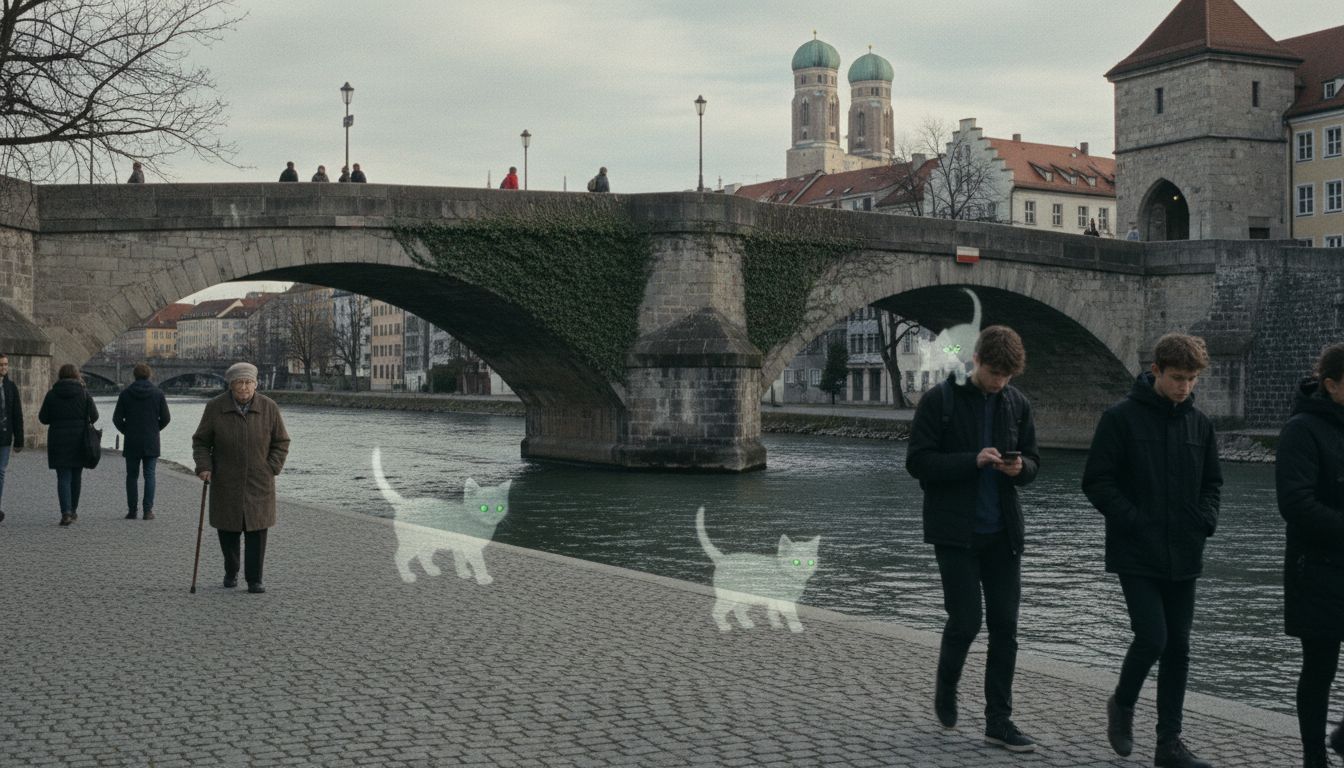 Legend says ghostly kittens linger at Radlsteg in Munich