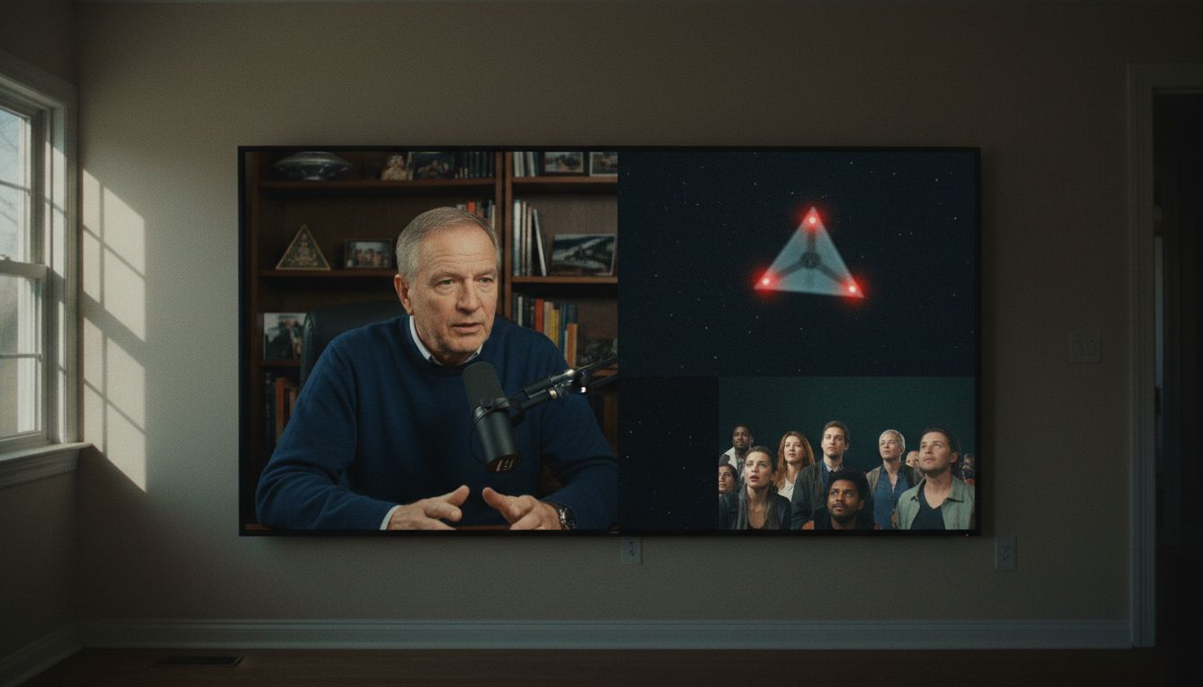 Tom Thompson discusses black triangle UFO experiences and alleged alien contact